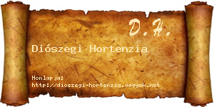 Diószegi Hortenzia névjegykártya